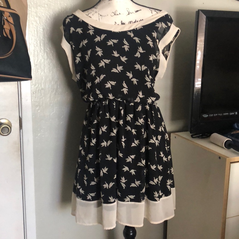 Bird Patterned Dress